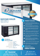 Dukers 48" Back Bar Cooler - Glass Door