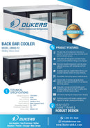 Dukers 60" Back Bar Cooler - Glass Door