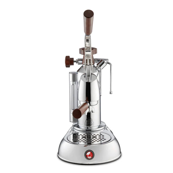 La Pavoni "Stradivari" Europiccola 8 Cup - Chrome with Wood #ESW-8