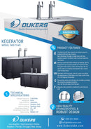 Dukers 72" Kegerator - Solid Door