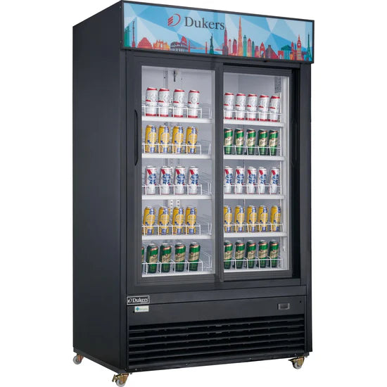 Dukers DSM-40SR Two Glass Sliding Door Refrigerator